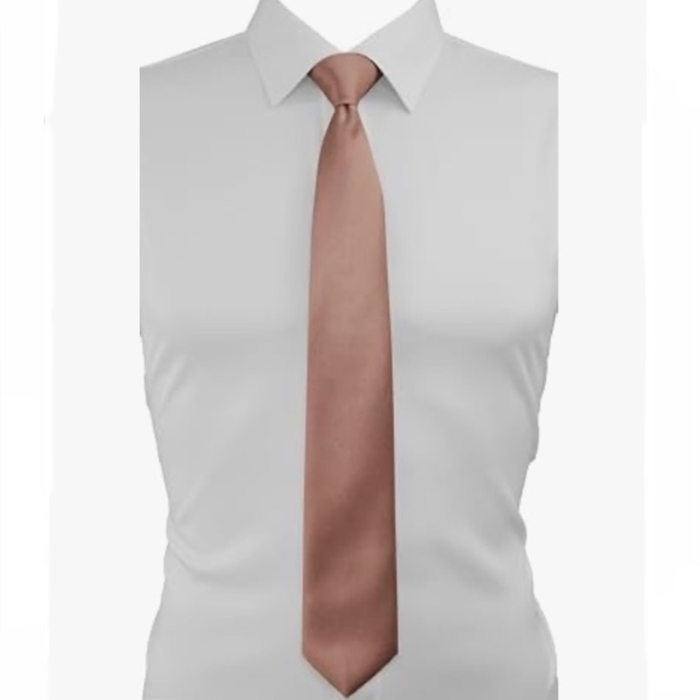 NEW Men’s Rose Gold Neck Tie 56 Inches Long Formal